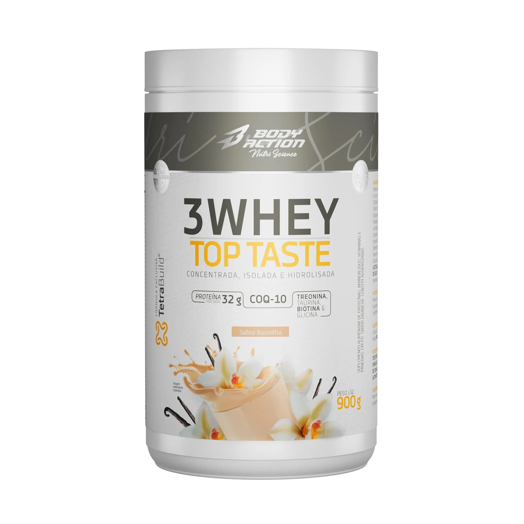 Whey Protein | 3 Whey Top Taste | 32g Proteína | 900g - Bodyaction
